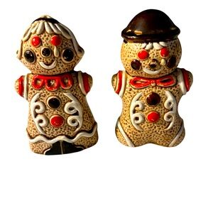 Vintage Gingerbread Man & Woman Salt & Pepper Shakers